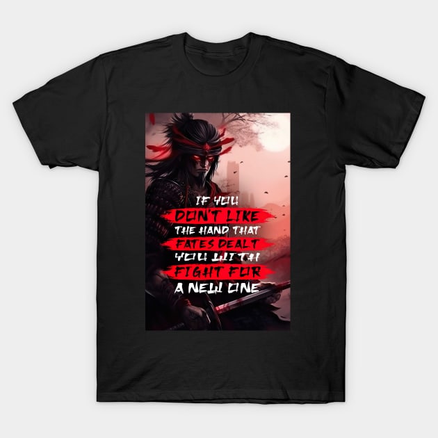 Samurai Motivation Quotes - Anime Wallpaper T-Shirt by KAIGAME Art